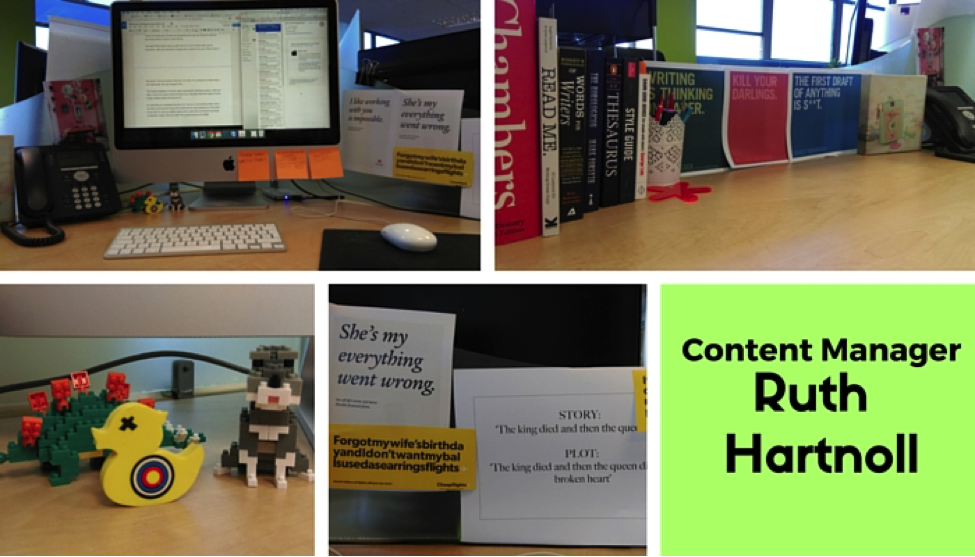 Content manager - Ruth Hartnoll's desk