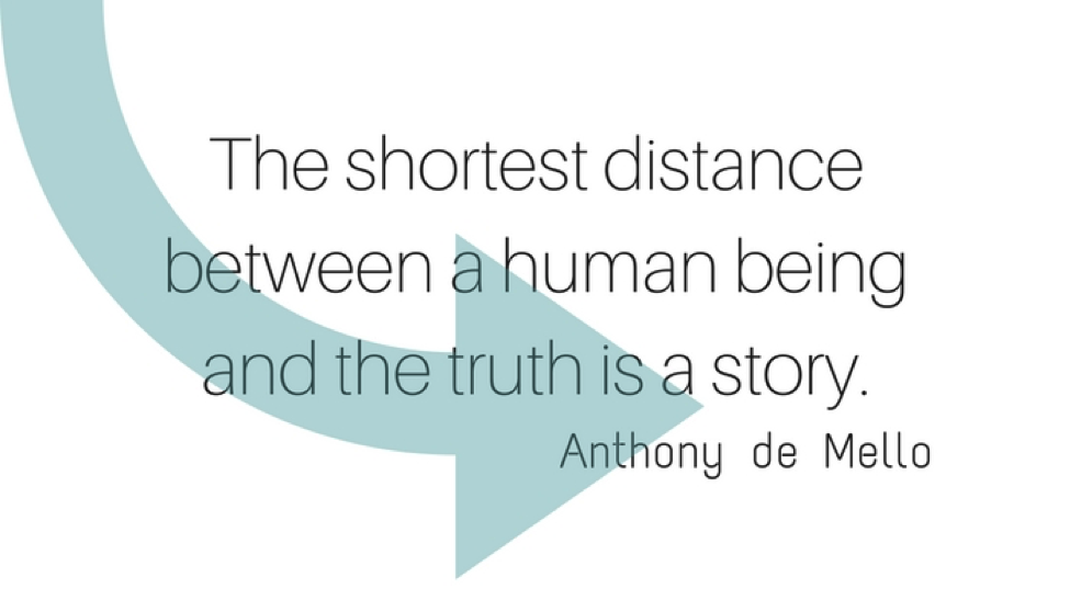 Distance between a human being and the truth quote- Anthony de Mello